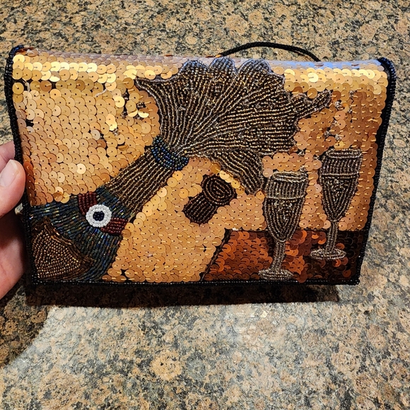 Unbranded Satin/Sequined Handbag - Picture 4 of 7